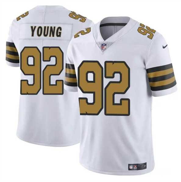Men & Women & Youth New Orleans Saints #92 Chase Young White Color Rush Limited Stitched Jersey